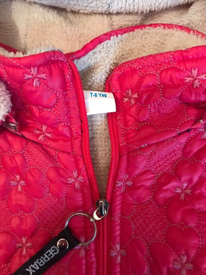 Kapüşonlu Pembe Çocuk Mont - Görsel 2