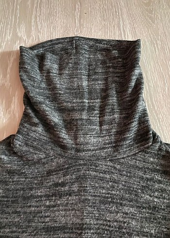 Gri Boğazlı Kadın Triko Kazak - Görsel 4