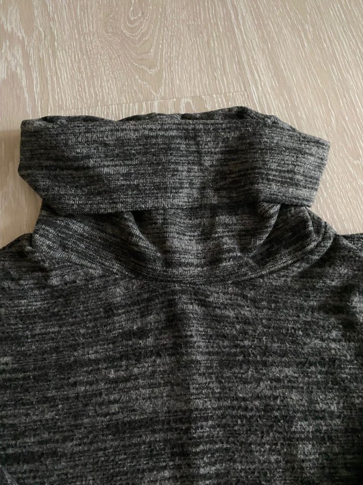 Gri Boğazlı Kadın Triko Kazak - Görsel 5