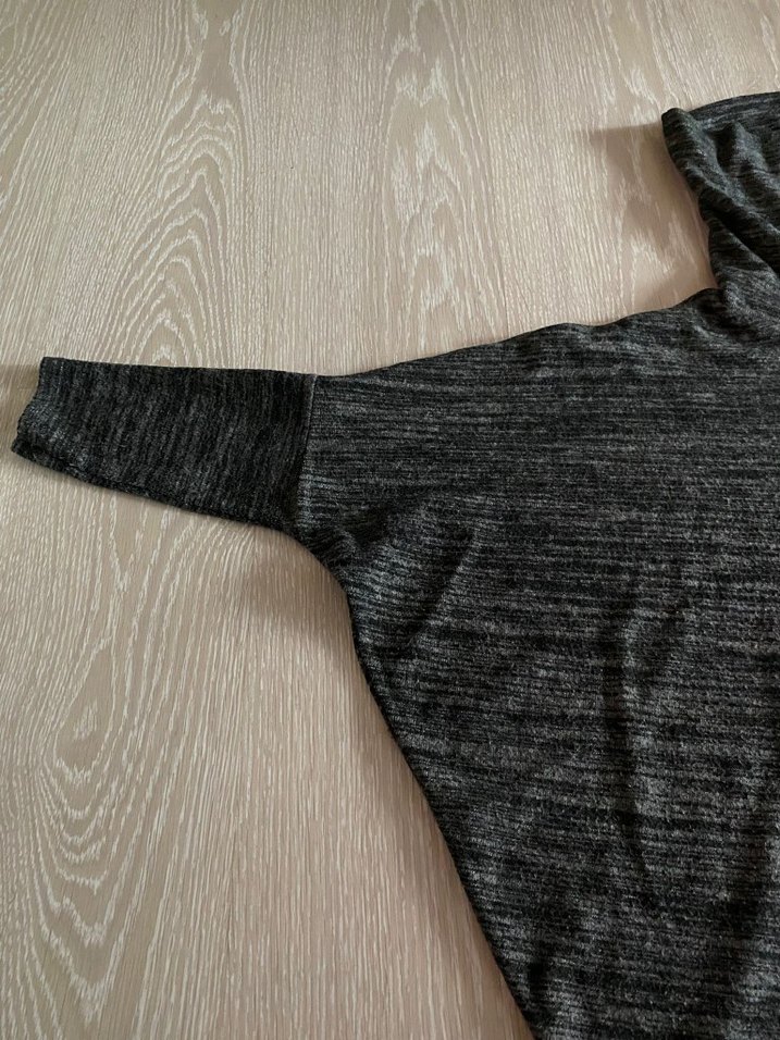 Gri Boğazlı Kadın Triko Kazak - Görsel 2