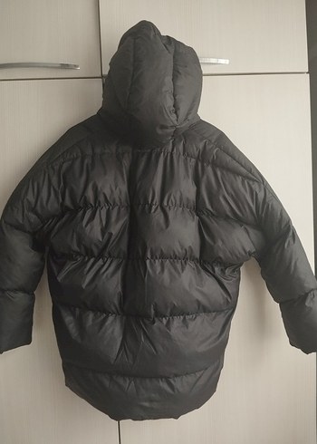 m Beden Siyah Midi Kadın Kışlık Mont