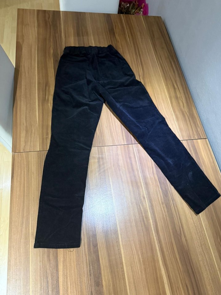 Siyah Kadın Skinny Pantolon Midi Boy - Görsel 4