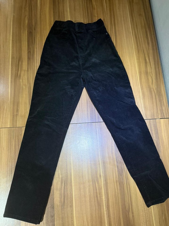 Siyah Kadın Skinny Pantolon Midi Boy - Görsel 3