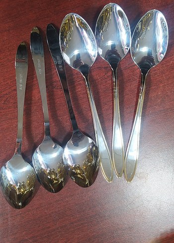 Parlak Altın Renkli paslanmaz Çatal ve Kaşık Seti - Görsel 3