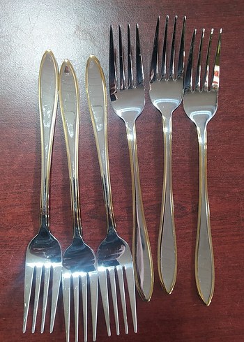 Parlak Altın Renkli paslanmaz Çatal ve Kaşık Seti - Görsel 2