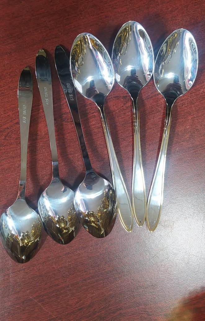 Parlak Altın Renkli paslanmaz Çatal ve Kaşık Seti - Görsel 3