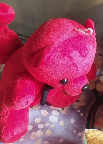 Kırmızı Peluş Ayıcık Oyuncak - Görsel 3