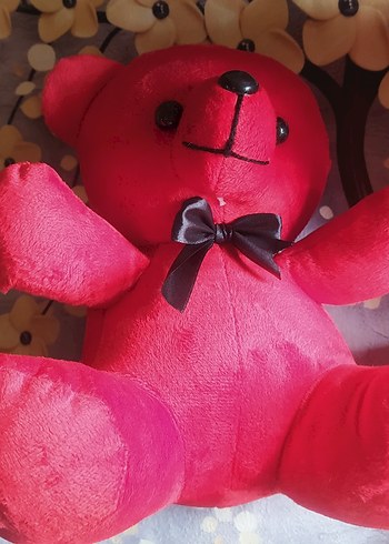 Kırmızı Peluş Ayıcık Oyuncak - Görsel 2