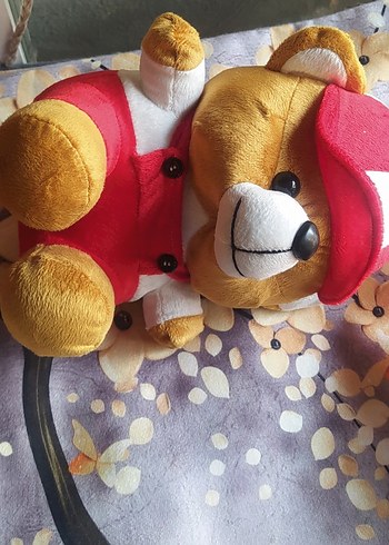 Renkli Pembe Şapkalı Peluş Ayıcık - Görsel 3