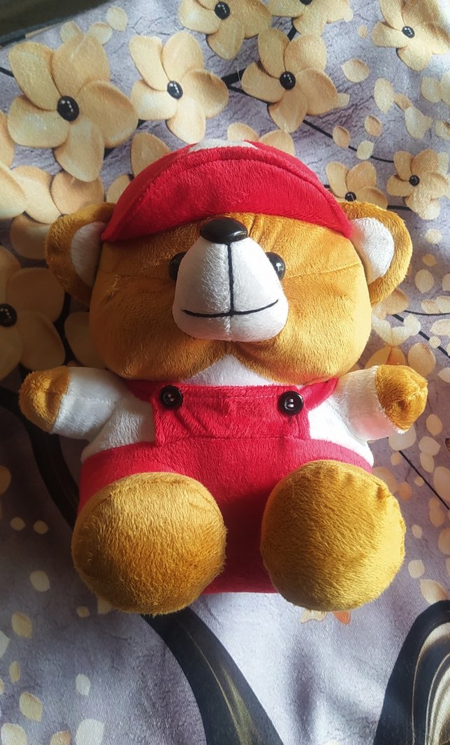 Renkli Pembe Şapkalı Peluş Ayıcık - Görsel 2