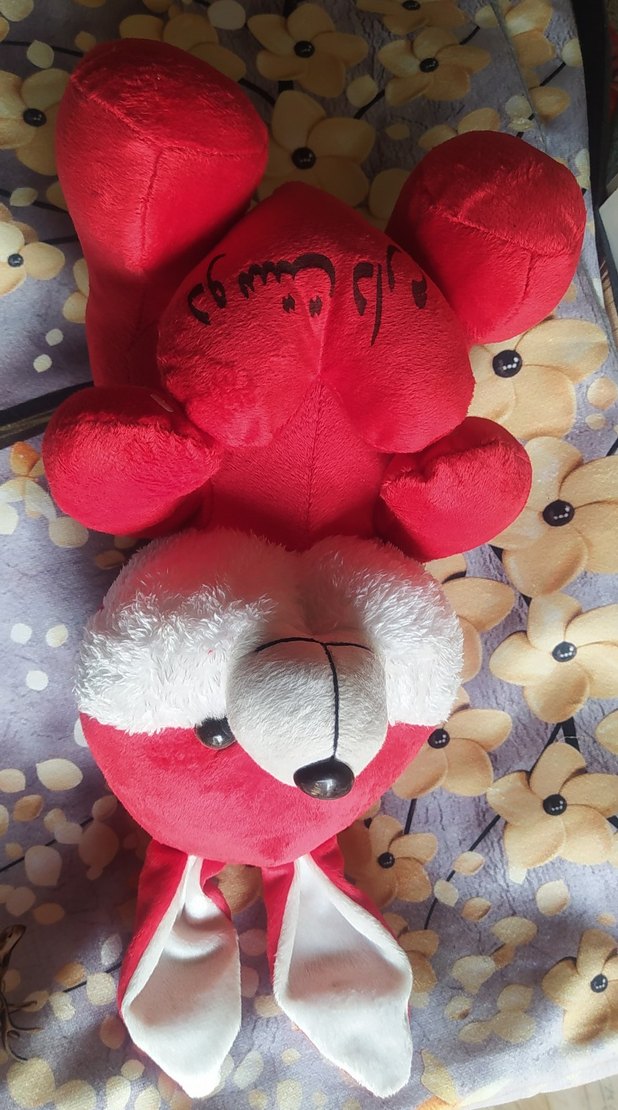 Kırmızı Peluş Tavşan Oyuncak - Görsel 3