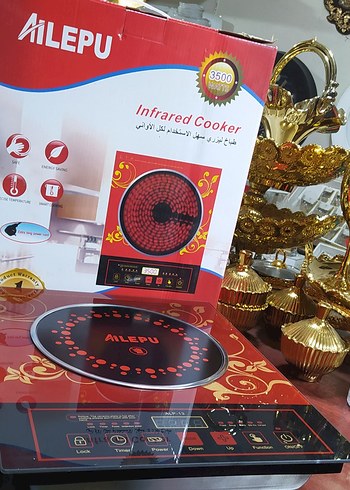 ALEPU 3500W Kızılötesi Ocak Kırmızı - Görsel 2