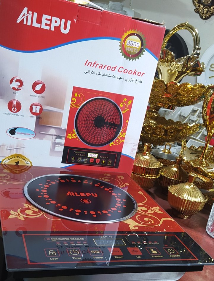 ALEPU 3500W Kızılötesi Ocak Kırmızı - Görsel 2