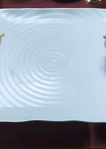 Yılan Desenli Bohem Çok Renkli Servis Tabağı - Görsel 5