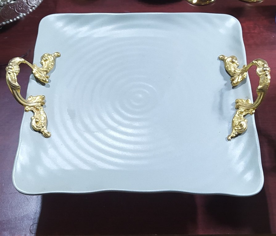 Yılan Desenli Bohem Çok Renkli Servis Tabağı - Görsel 5