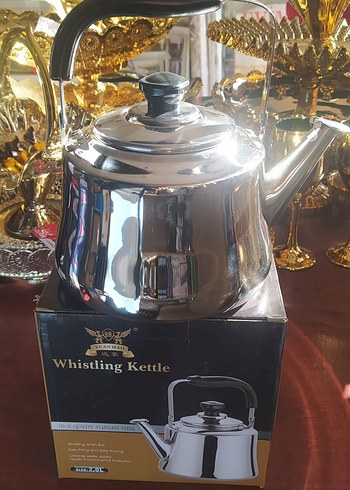 Gümüş Renkli Çelik Çaydanlık Seti - Görsel 3