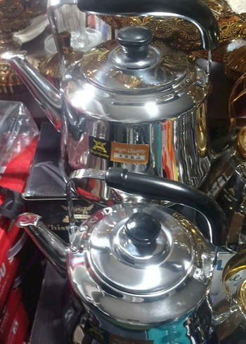 Gümüş Renkli Çelik Çaydanlık Seti - Görsel 7