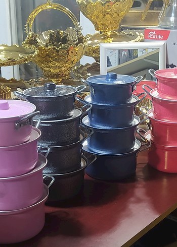 Renkli Emaye Tencere Seti