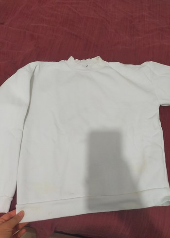Kadın Beyaz Basic Sweatshirt