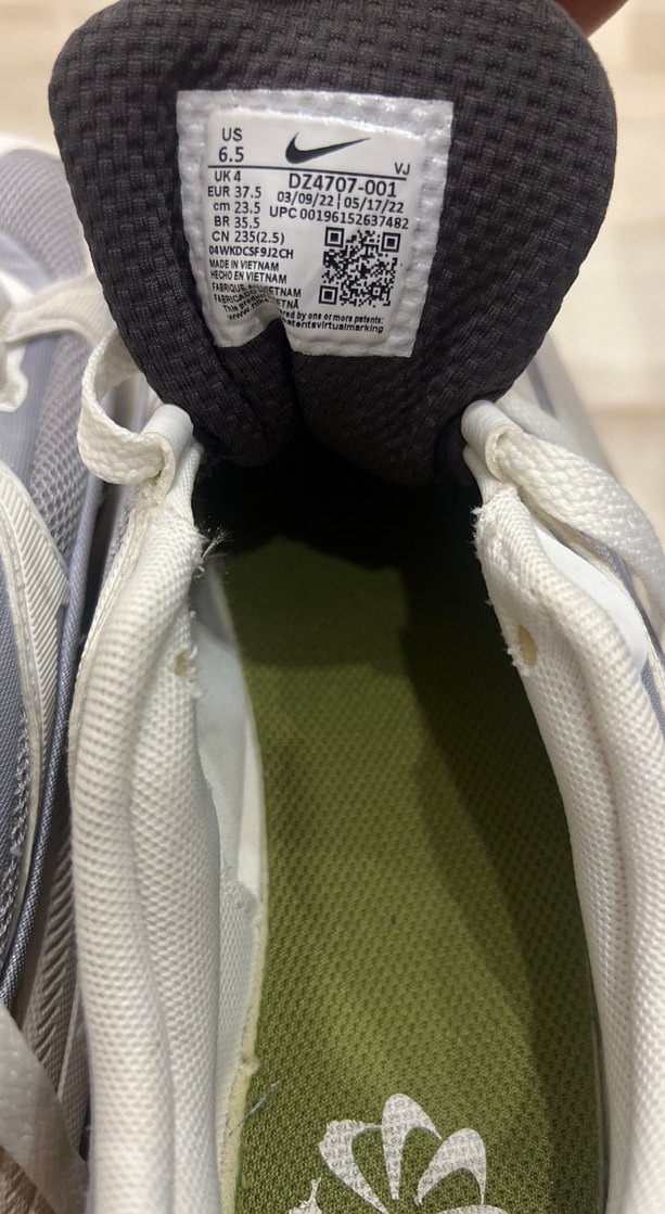 Kadın Beyaz Gri Bağcıklı Spor Ayakkabı - Görsel 4