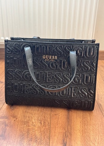 GUESS Siyah Deri çanta etiketsiz sıfır