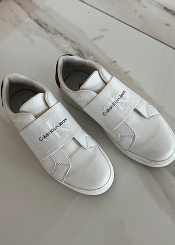 38 Beden Calvin Klein Beyaz Kadın Sneakers Velcro Bağlı