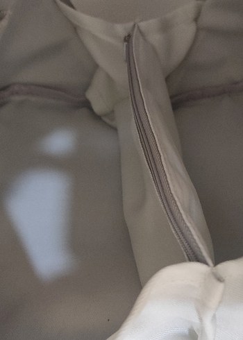 Bej Deri Kadın Makyaj Çantası - Görsel 2