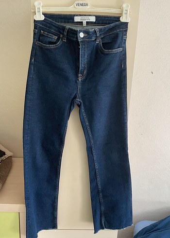 Venesa Lacivert Midi Denim Kadın Pantolon