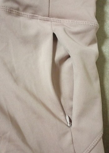 Bej Midi Spor Kadın Tayt - Görsel 2