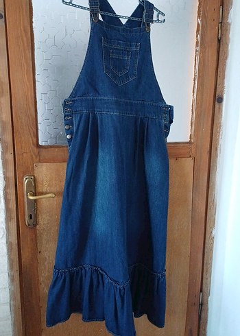 kadın salopet denim elbise
