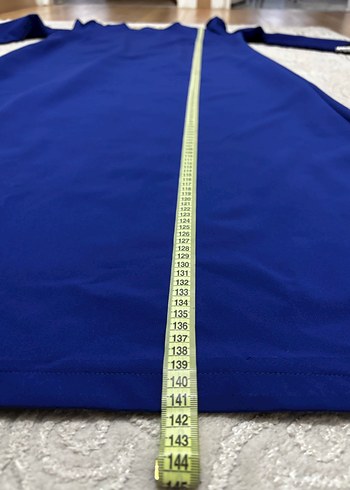 Uzun Kollu Mavi Uzun Elbise - Görsel 6