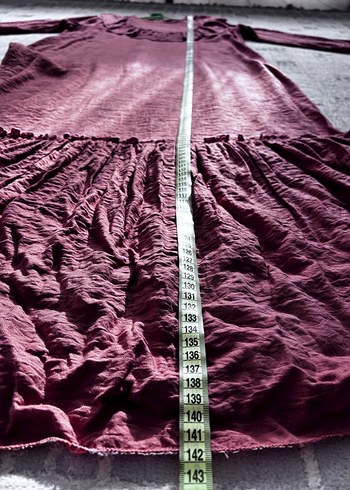 Somon rengi özel dikim elbise - Görsel 4