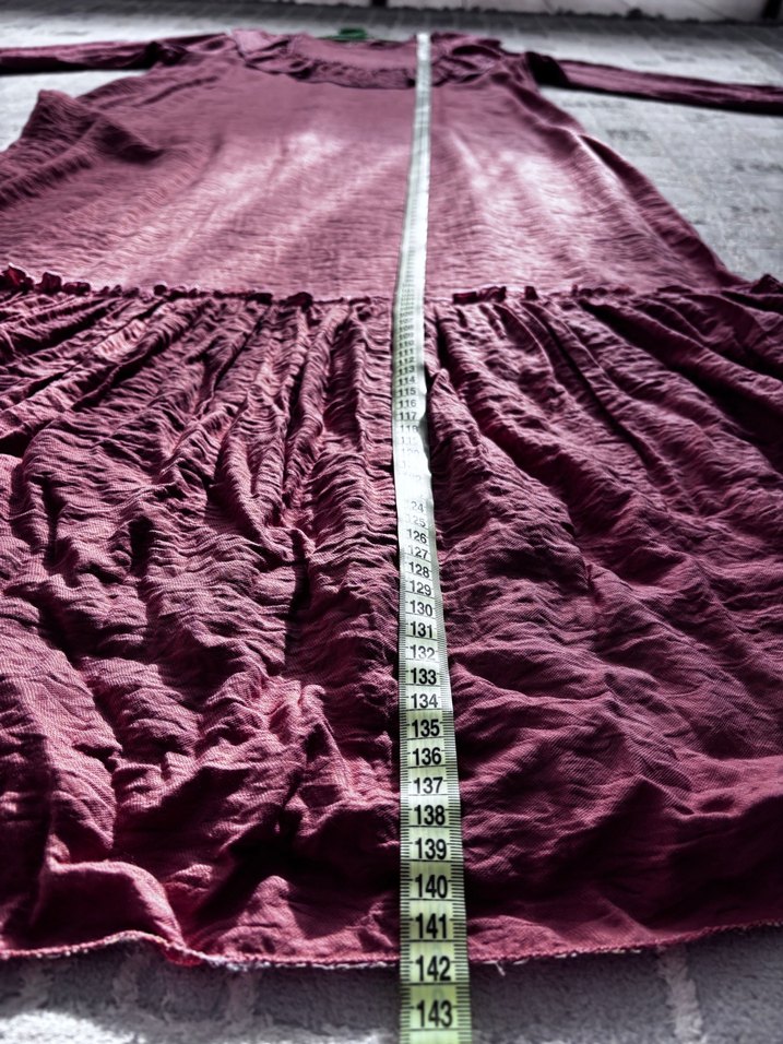 Somon rengi özel dikim elbise - Görsel 4