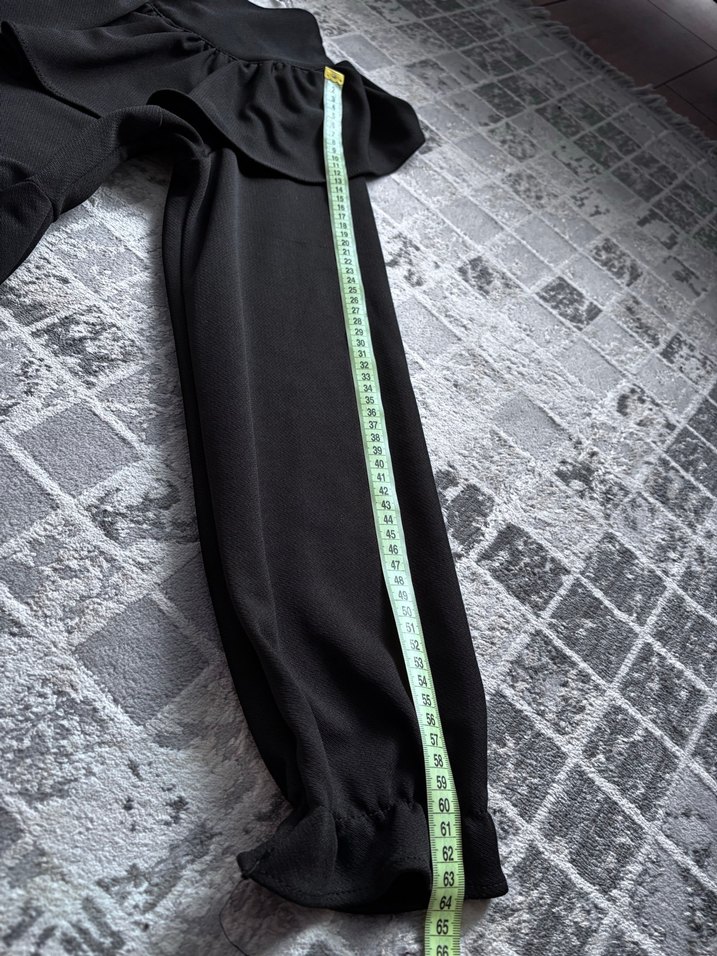 Siyah uzun elbise - Görsel 3