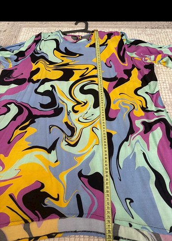 Kadın Çok Renkli Uzun Kollu Batik Bluz - Görsel 4