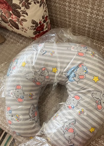 Desenli Gri Emzirme ve Destek Minderi - Görsel 3