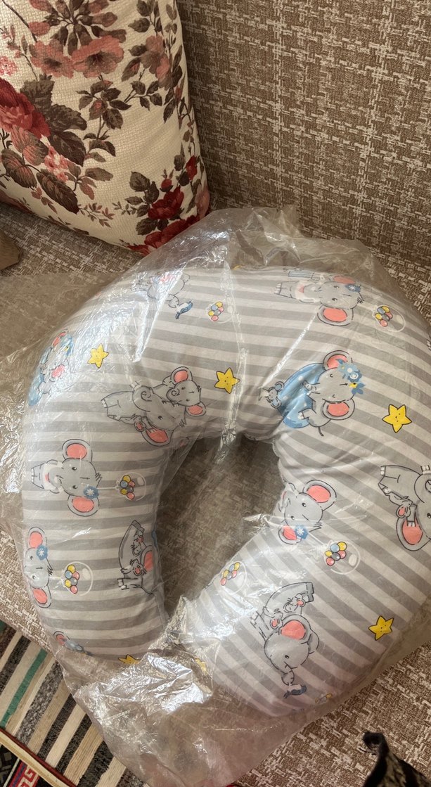 Desenli Gri Emzirme ve Destek Minderi - Görsel 3