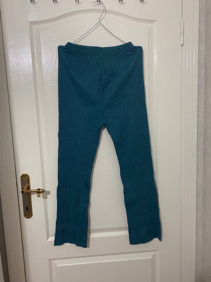 Örgü Yeşil Pantolon - Görsel 2
