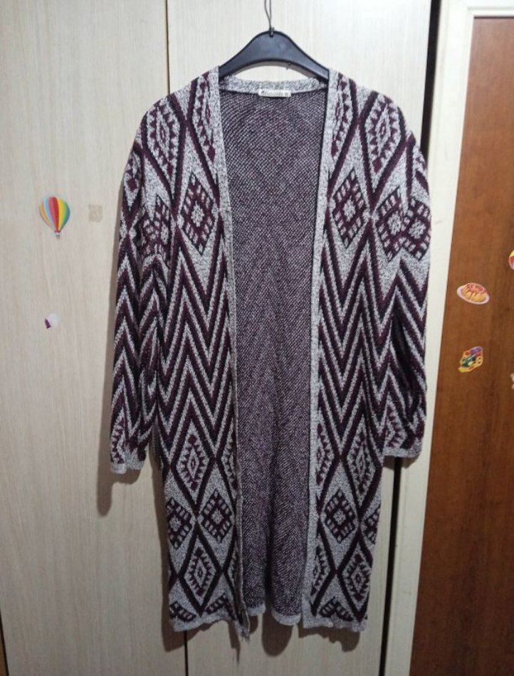 Bohem Desenli Kadın Triko Hırka - Görsel 2