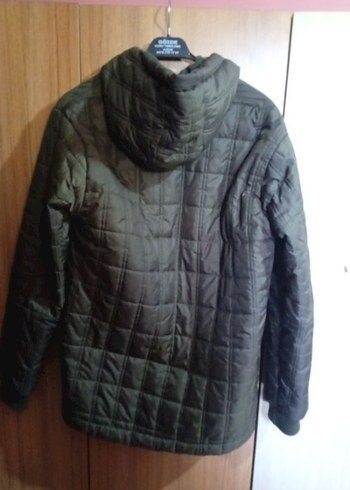 Haki Kapüşonlu Midi Mont - Görsel 4