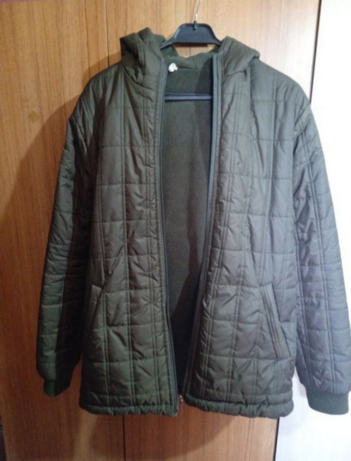 Haki Kapüşonlu Midi Mont - Görsel 2