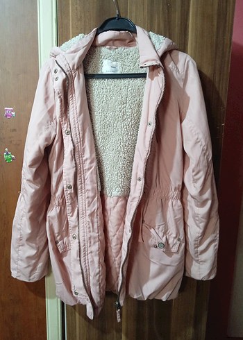 Düğmeli Pembe Midi Kadın Ceket - Görsel 3