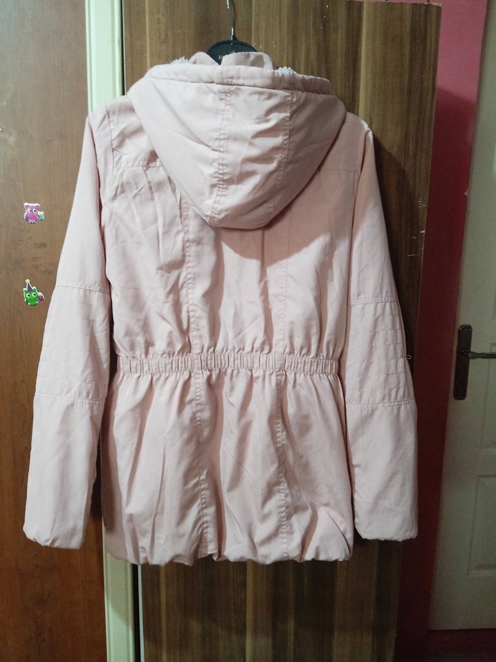 Düğmeli Pembe Midi Kadın Ceket - Görsel 2