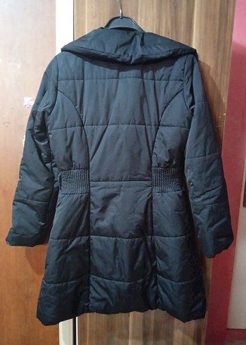 Siyah Fermuarlı Kadın Kışlık Mont - Görsel 5