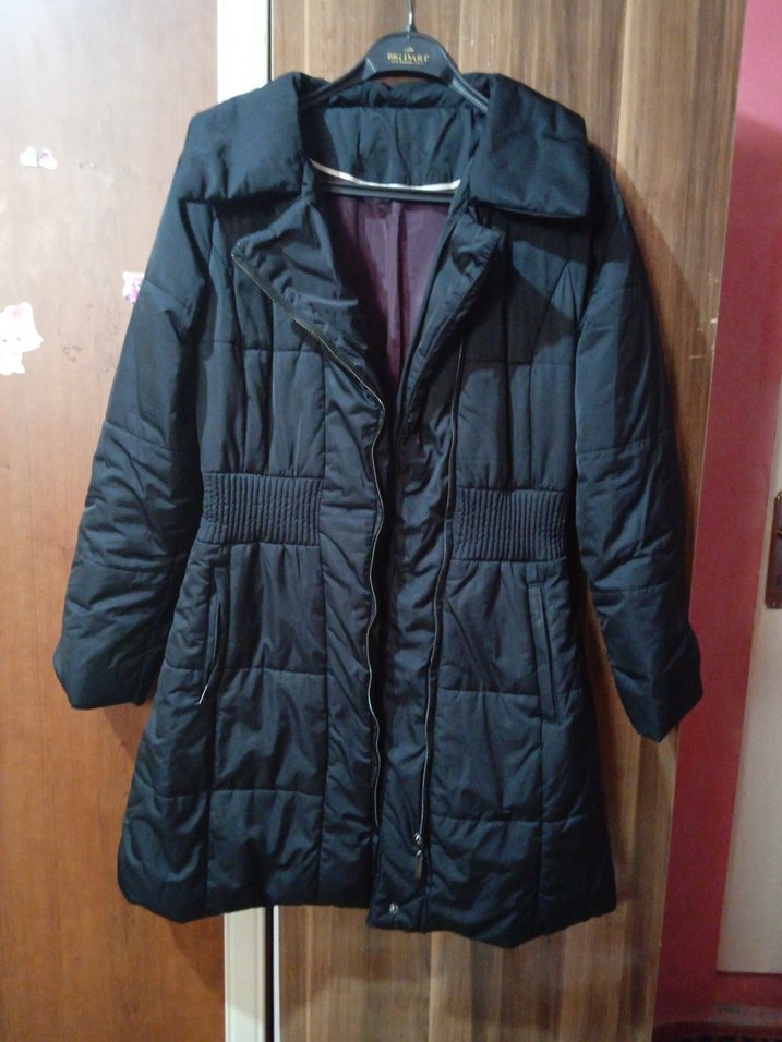 Siyah Fermuarlı Kadın Kışlık Mont - Görsel 3