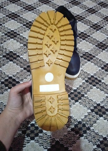 Lacivert Dolgu Topuklu Bağcıklı Kadın Bot - Görsel 4