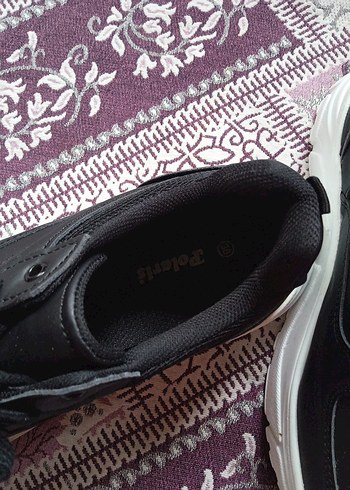 Kadın Siyah Bağcıklı Spor Ayakkabı - Görsel 6