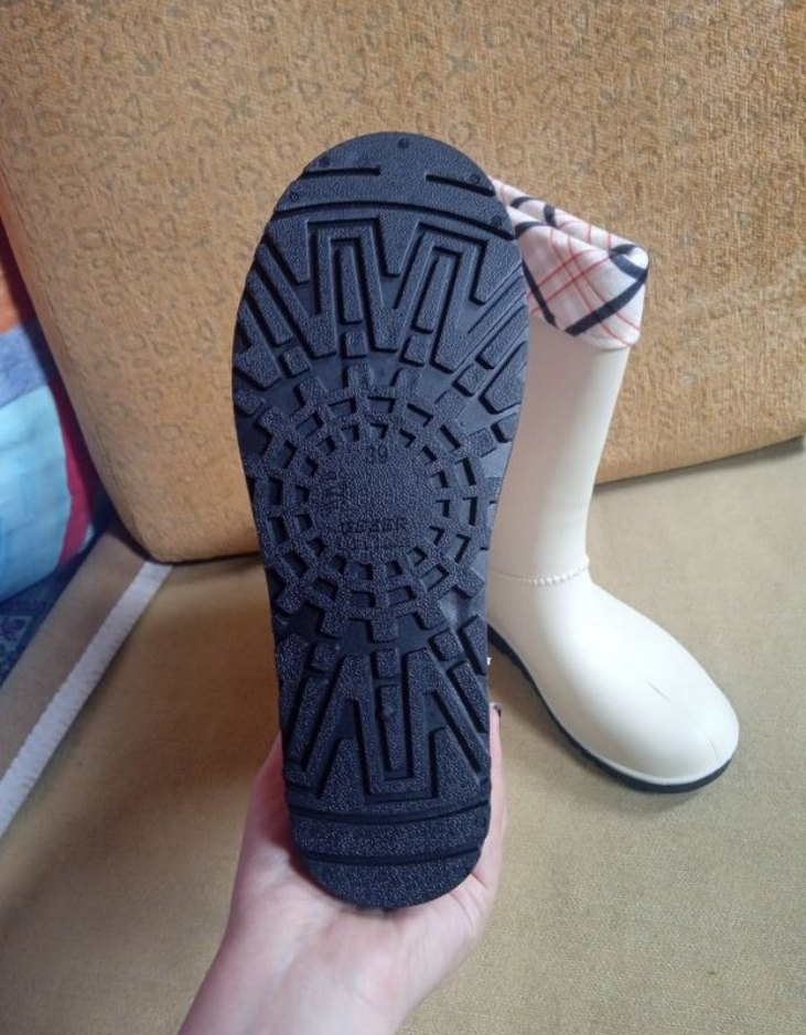 Beyaz Cırtlı Kauçuk Çizme - Görsel 5