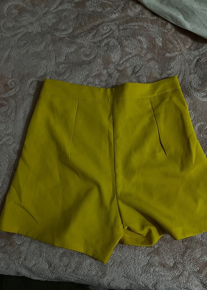 Hardal kumaş Şort - Görsel 2