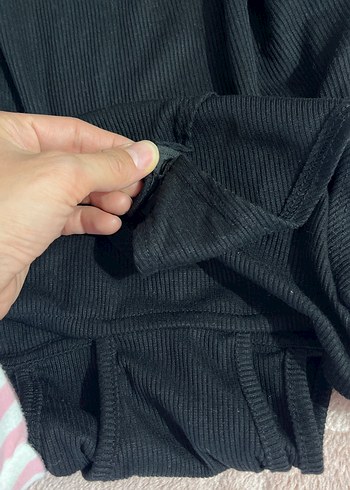 Siyah Balıkçı Yaka Kadın çıtçıtlı Bluz - Görsel 4